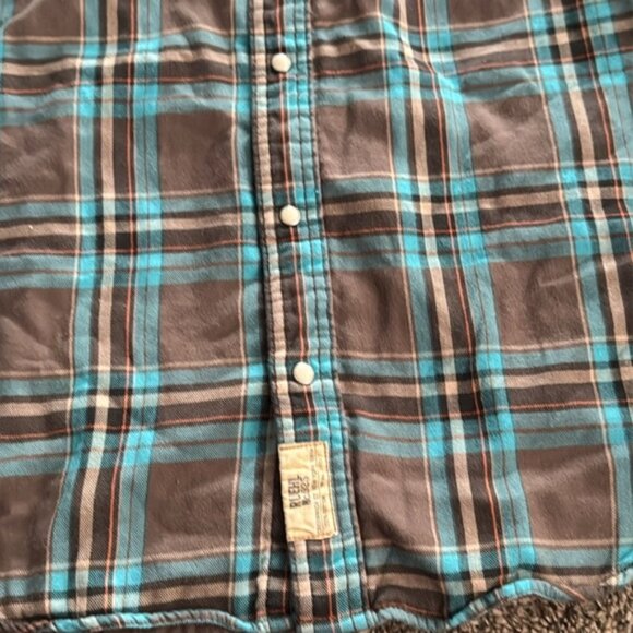 RUEHL No 925 XXL Blue Gray Plaid Flannel Shirt - Picture 6 of 8